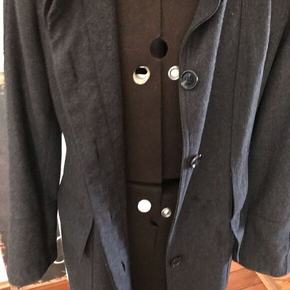 Zara Basic Womens Brown Fully Lined Wool Blend Coat Size Large Pockets - Picture 4 of 11